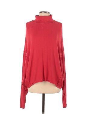 Free People- WE THE FREE Women's Red Turtleneck Long Sleeve Top